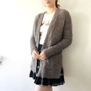Hollister Grey Teddy Cardigan